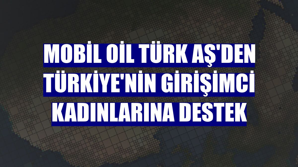 Mobil Oil Türk AŞ'den Türkiye'nin girişimci kadınlarına destek