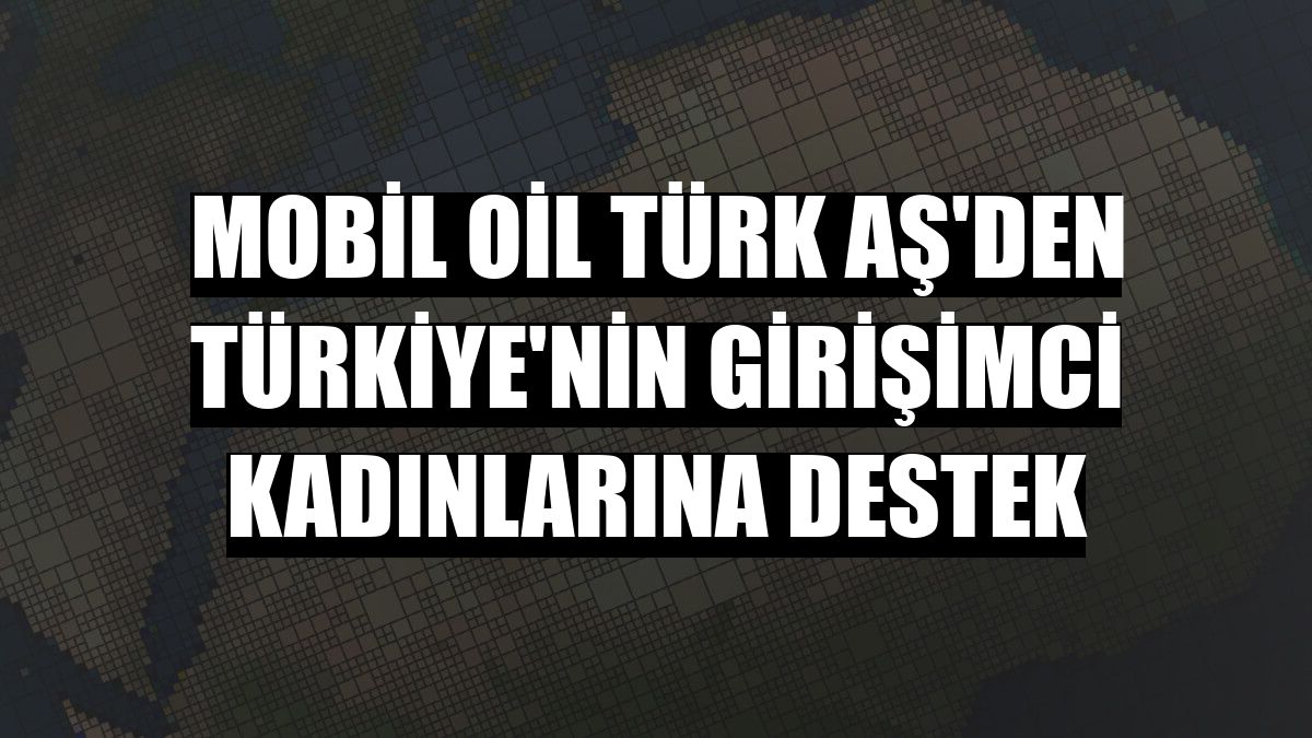 Mobil Oil Türk AŞ'den Türkiye'nin girişimci kadınlarına destek