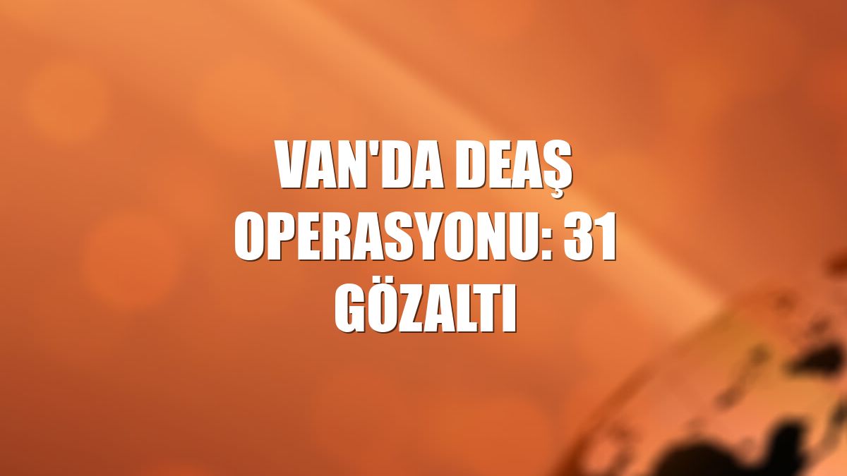 Van'da DEAŞ operasyonu: 31 gözaltı