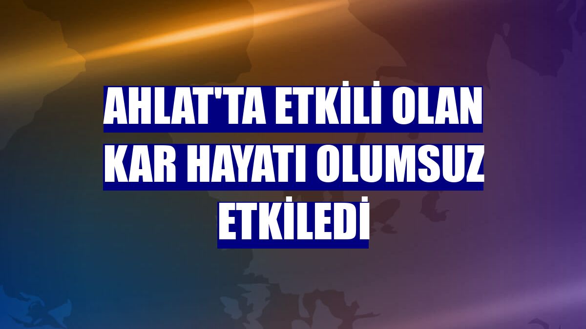 Ahlat'ta etkili olan kar hayatı olumsuz etkiledi