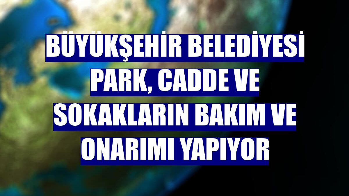 Büyükşehir Belediyesi park, cadde ve sokakların bakım ve onarımı yapıyor