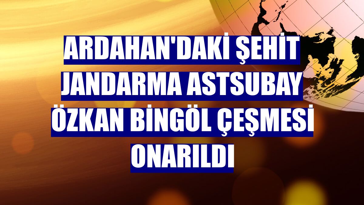Ardahan'daki Şehit Jandarma Astsubay Özkan Bingöl Çeşmesi onarıldı
