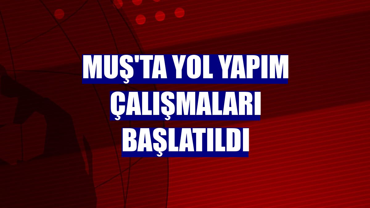 Muş'ta yol yapım çalışmaları başlatıldı