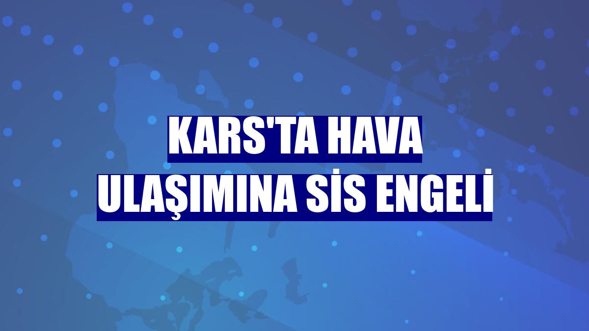 Kars'ta hava ulaşımına sis engeli