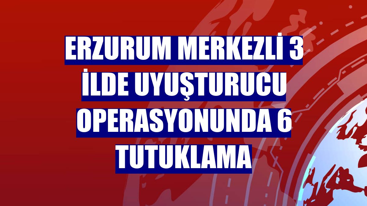 Erzurum merkezli 3 ilde uyuşturucu operasyonunda 6 tutuklama