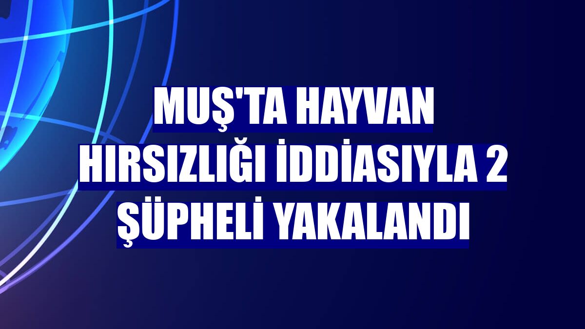 Muş'ta hayvan hırsızlığı iddiasıyla 2 şüpheli yakalandı
