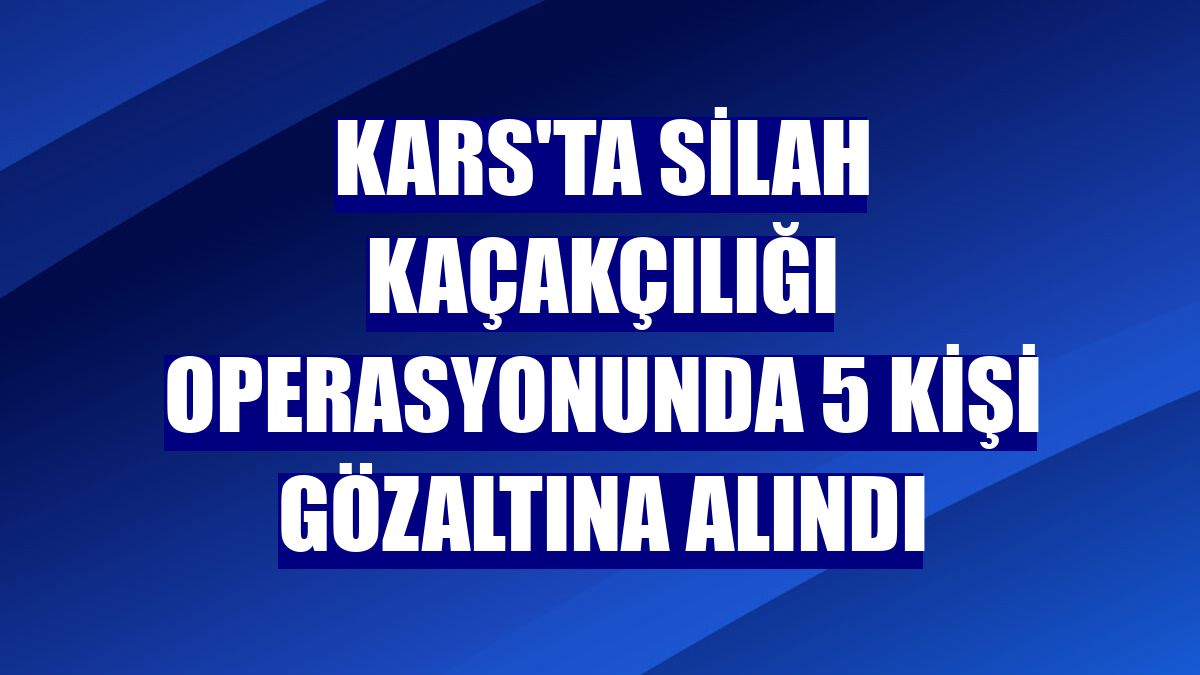 Kars'ta silah kaçakçılığı operasyonunda 5 kişi gözaltına alındı