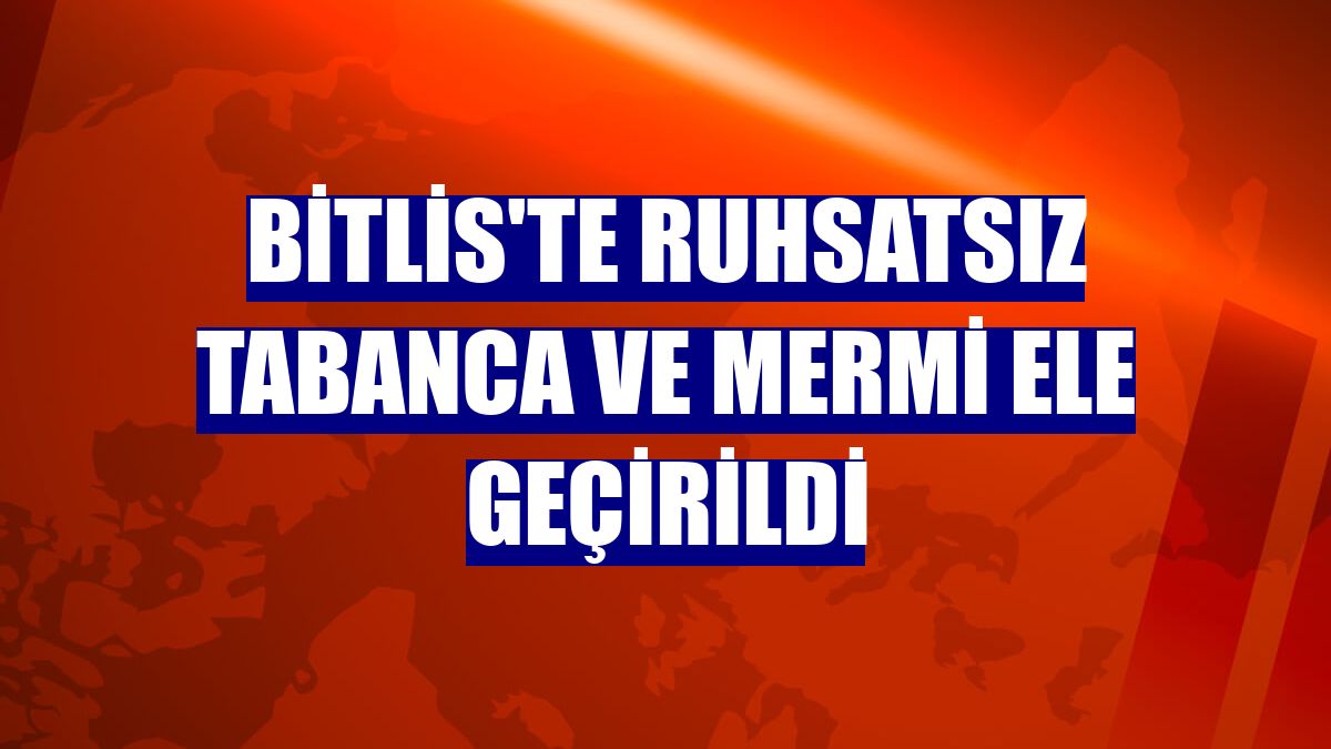 Bitlis'te ruhsatsız tabanca ve mermi ele geçirildi