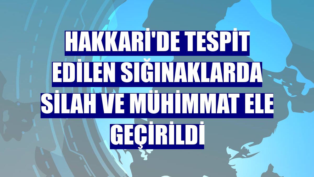 Hakkari'de tespit edilen sığınaklarda silah ve mühimmat ele geçirildi
