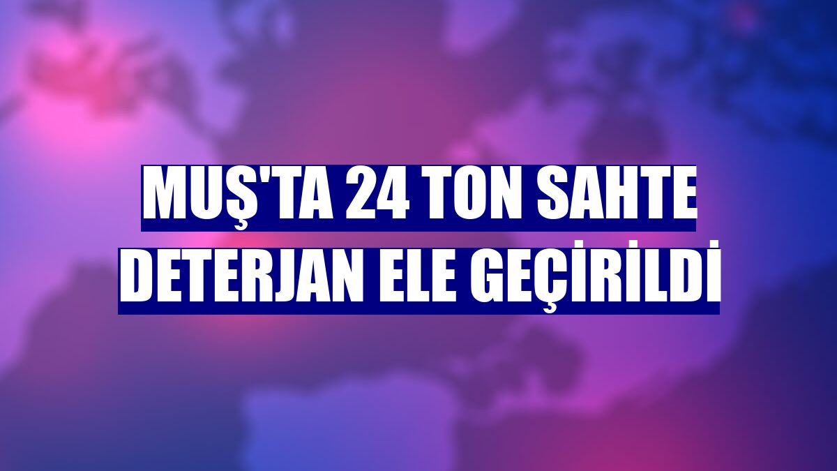 Muş'ta 24 ton sahte deterjan ele geçirildi
