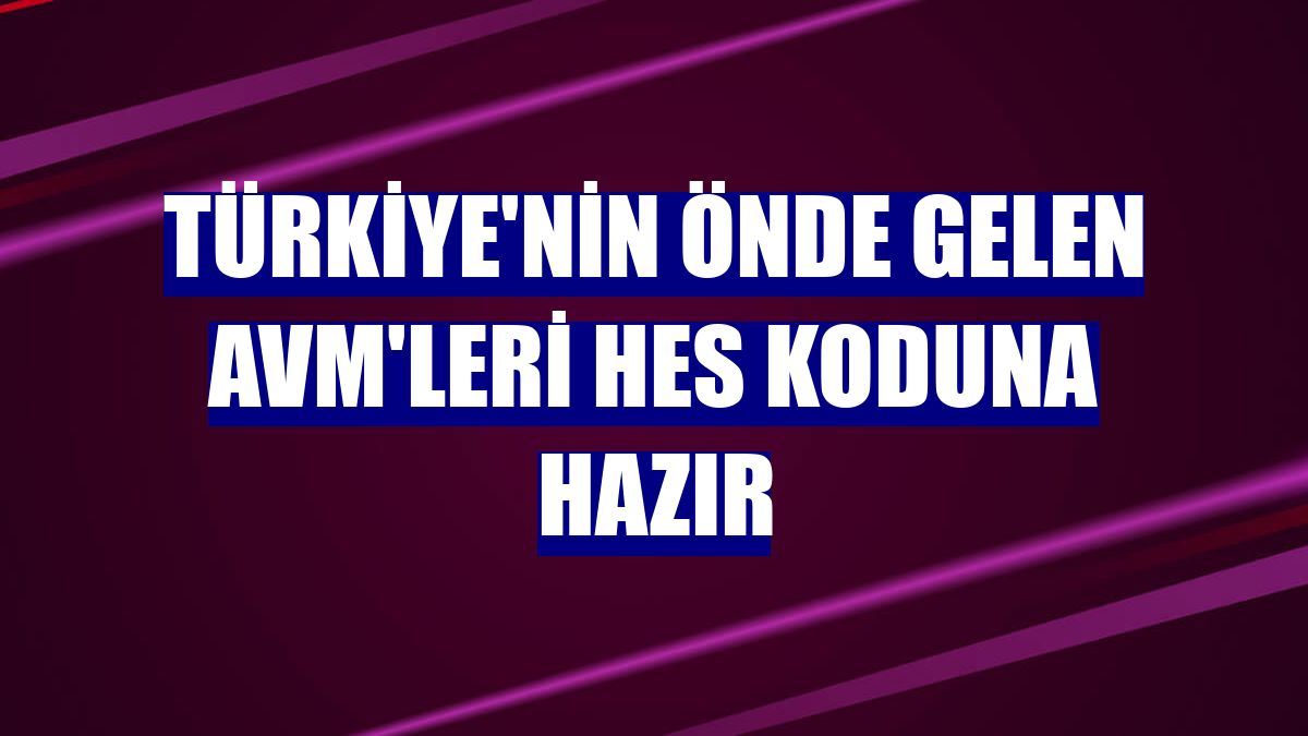 Türkiye'nin önde gelen AVM'leri HES koduna hazır