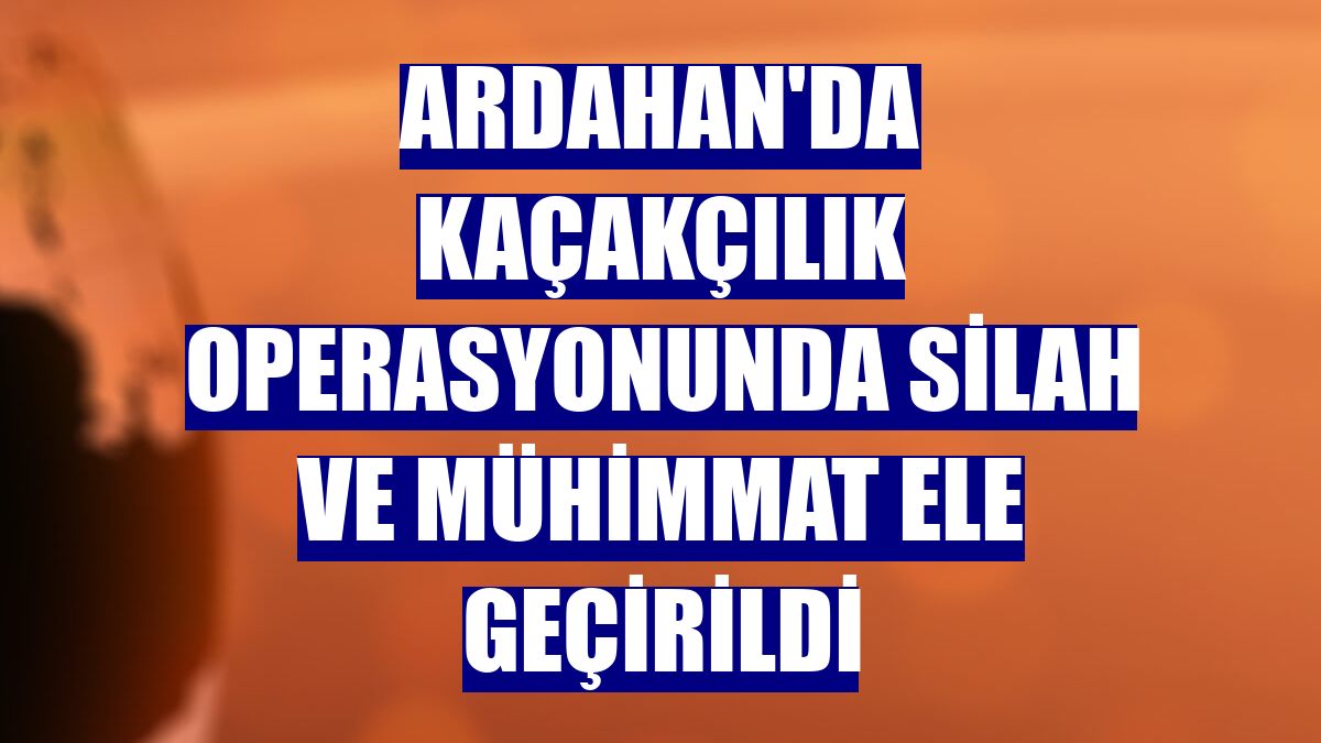 Ardahan'da kaçakçılık operasyonunda silah ve mühimmat ele geçirildi