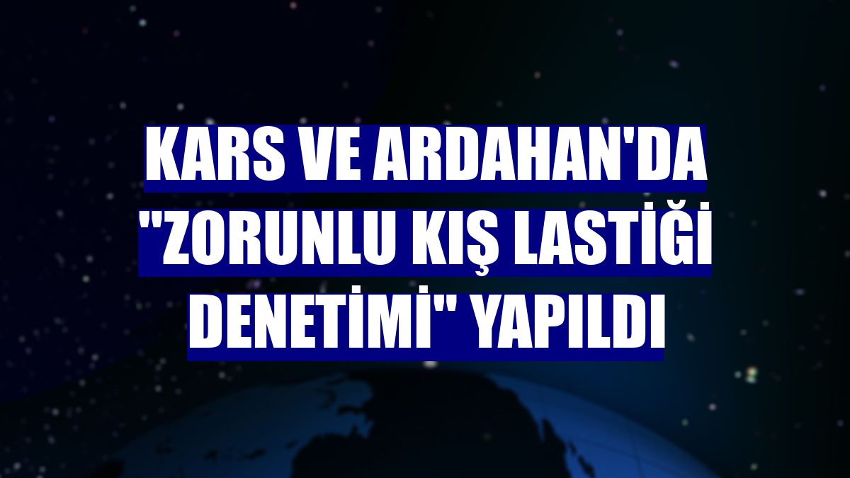 Kars ve Ardahan'da "zorunlu kış lastiği denetimi" yapıldı