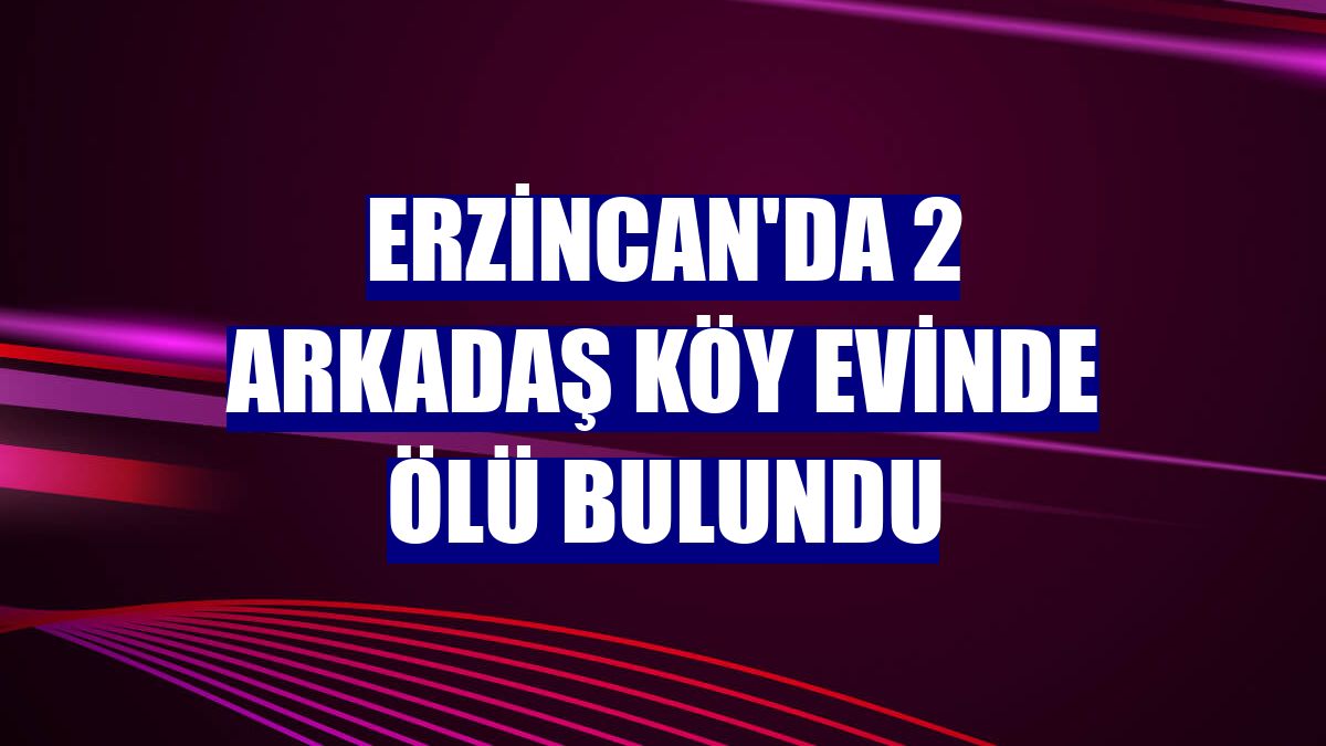 Erzincan'da 2 arkadaş köy evinde ölü bulundu