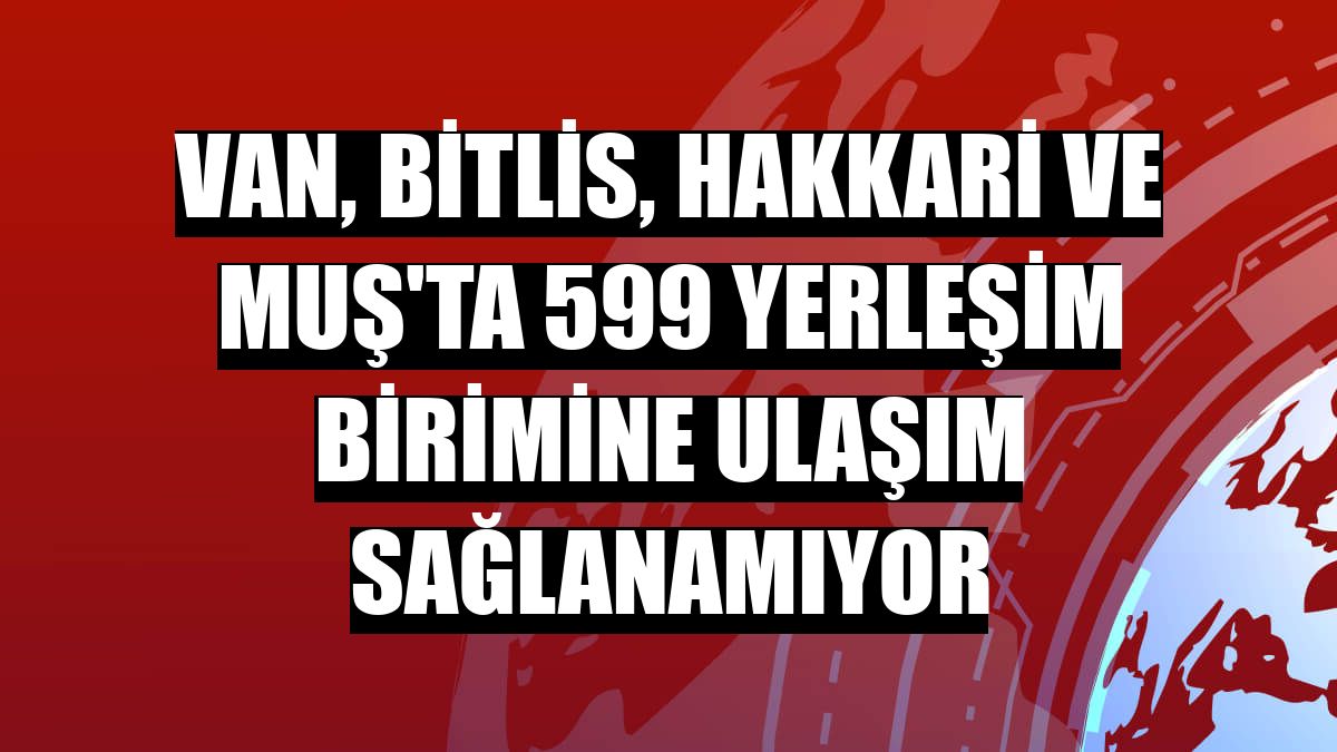 Van, Bitlis, Hakkari ve Muş'ta 599 yerleşim birimine ulaşım sağlanamıyor