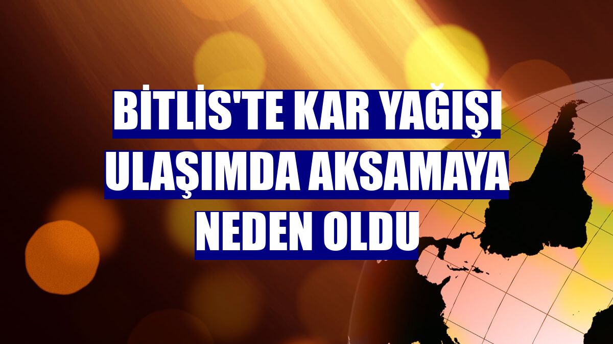 Bitlis'te kar yağışı ulaşımda aksamaya neden oldu