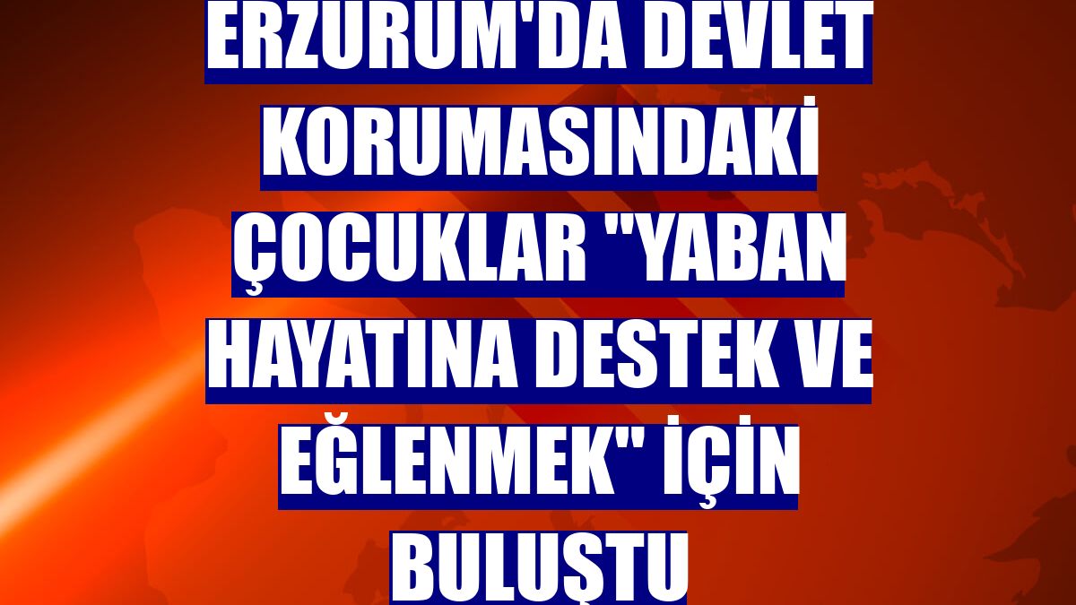 Erzurum'da devlet korumasındaki çocuklar "yaban hayatına destek ve eğlenmek" için buluştu