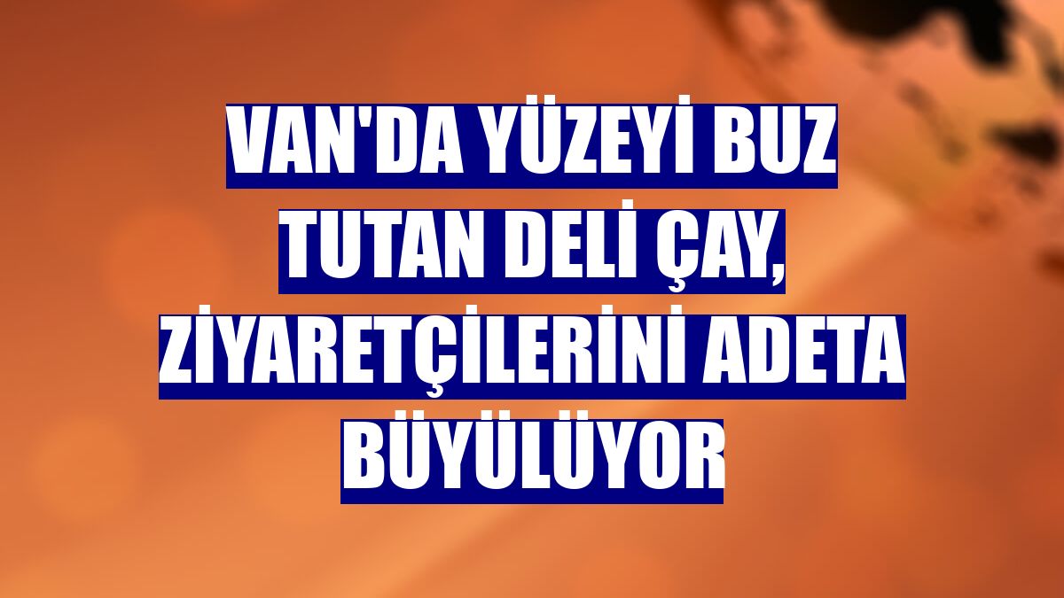 Van'da yüzeyi buz tutan Deli Çay, ziyaretçilerini adeta büyülüyor