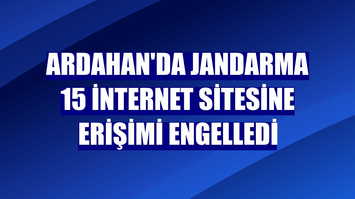 Ardahan'da jandarma 15 internet sitesine erişimi engelledi