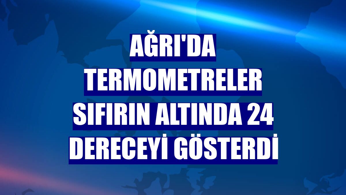 Ağrı'da termometreler sıfırın altında 24 dereceyi gösterdi