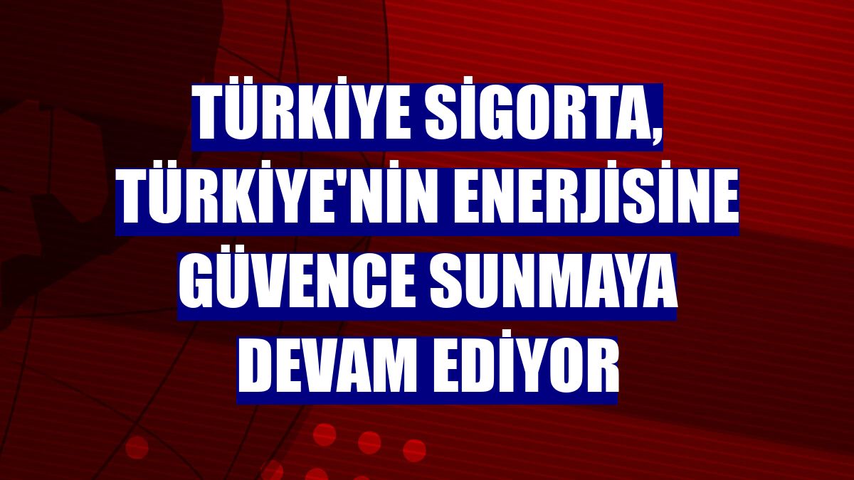 Türkiye Sigorta, Türkiye'nin enerjisine güvence sunmaya devam ediyor