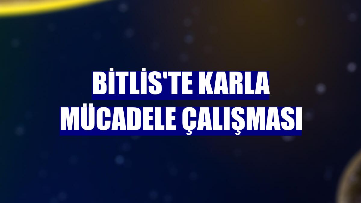Bitlis'te karla mücadele çalışması