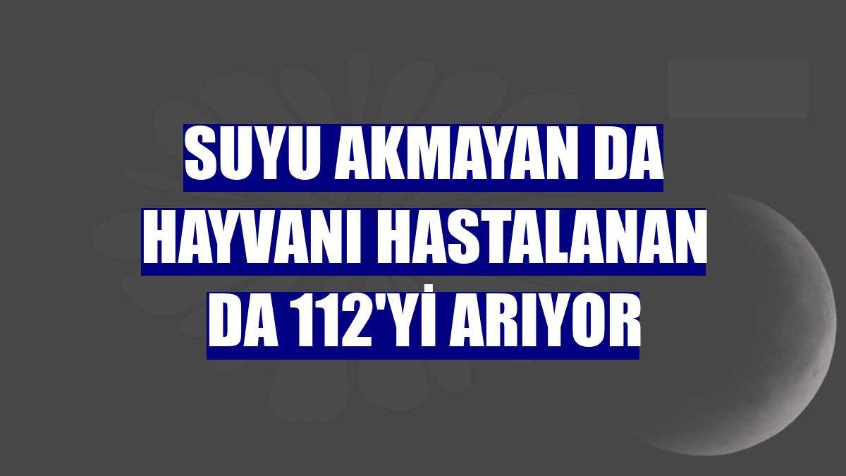 Suyu akmayan da hayvanı hastalanan da 112'yi arıyor
