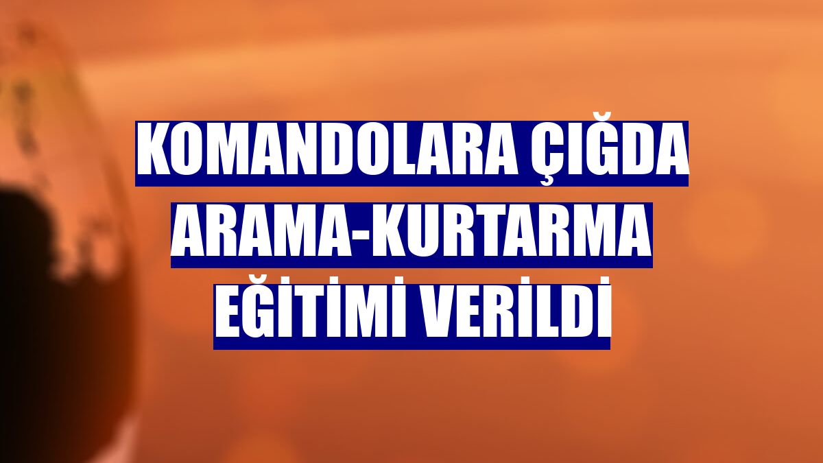 Komandolara çığda arama-kurtarma eğitimi verildi