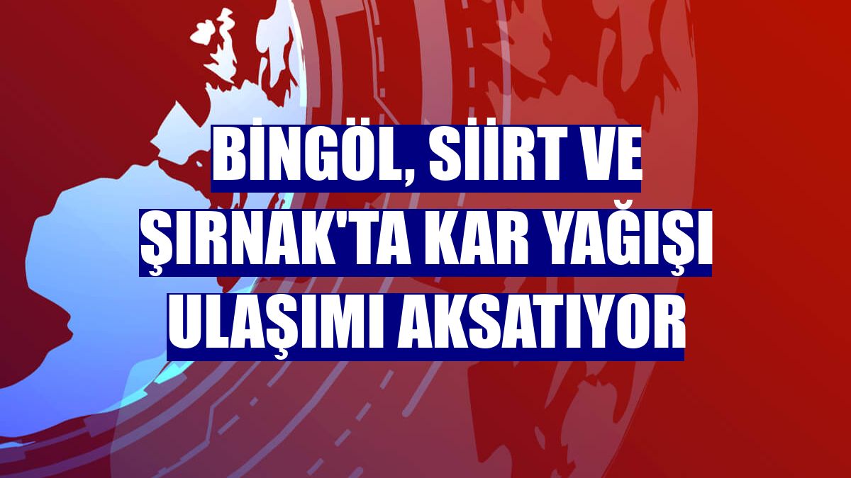 Bingöl, Siirt ve Şırnak'ta kar yağışı ulaşımı aksatıyor