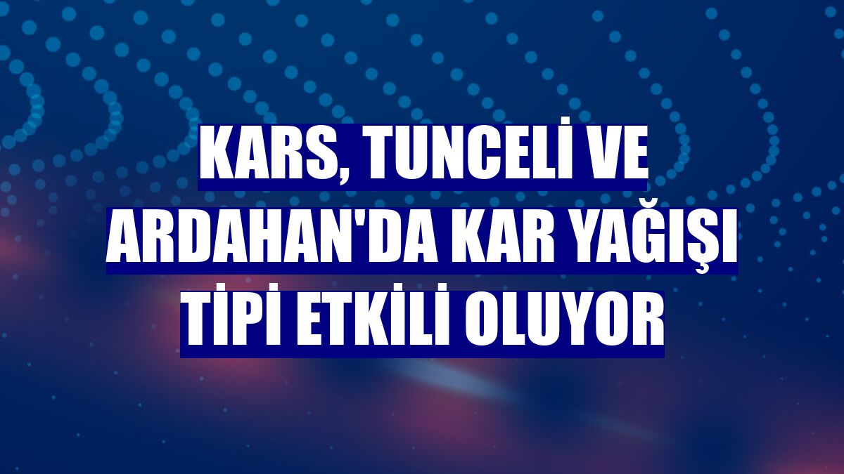 Kars, Tunceli ve Ardahan'da kar yağışı tipi etkili oluyor