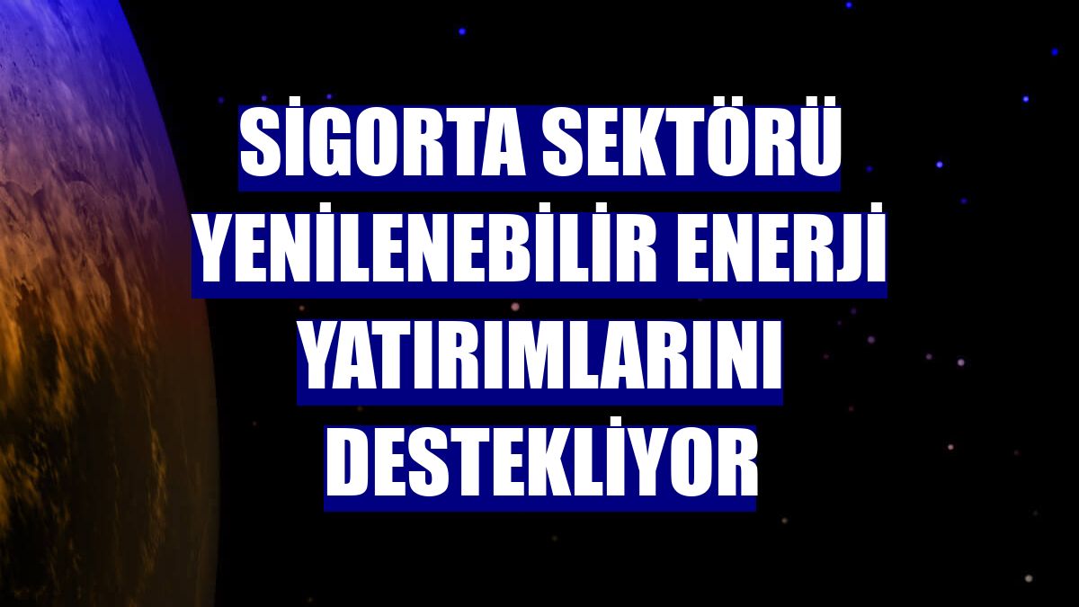 Sigorta sektörü yenilenebilir enerji yatırımlarını destekliyor
