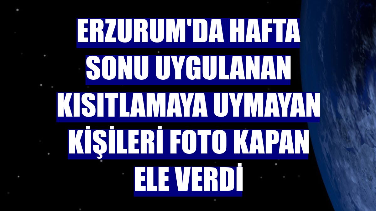 Erzurum'da hafta sonu uygulanan kısıtlamaya uymayan kişileri foto kapan ele verdi