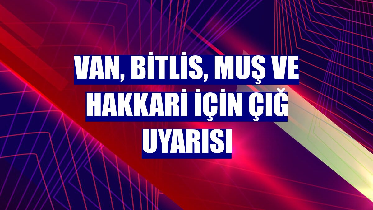 Van, Bitlis, Muş ve Hakkari için çığ uyarısı