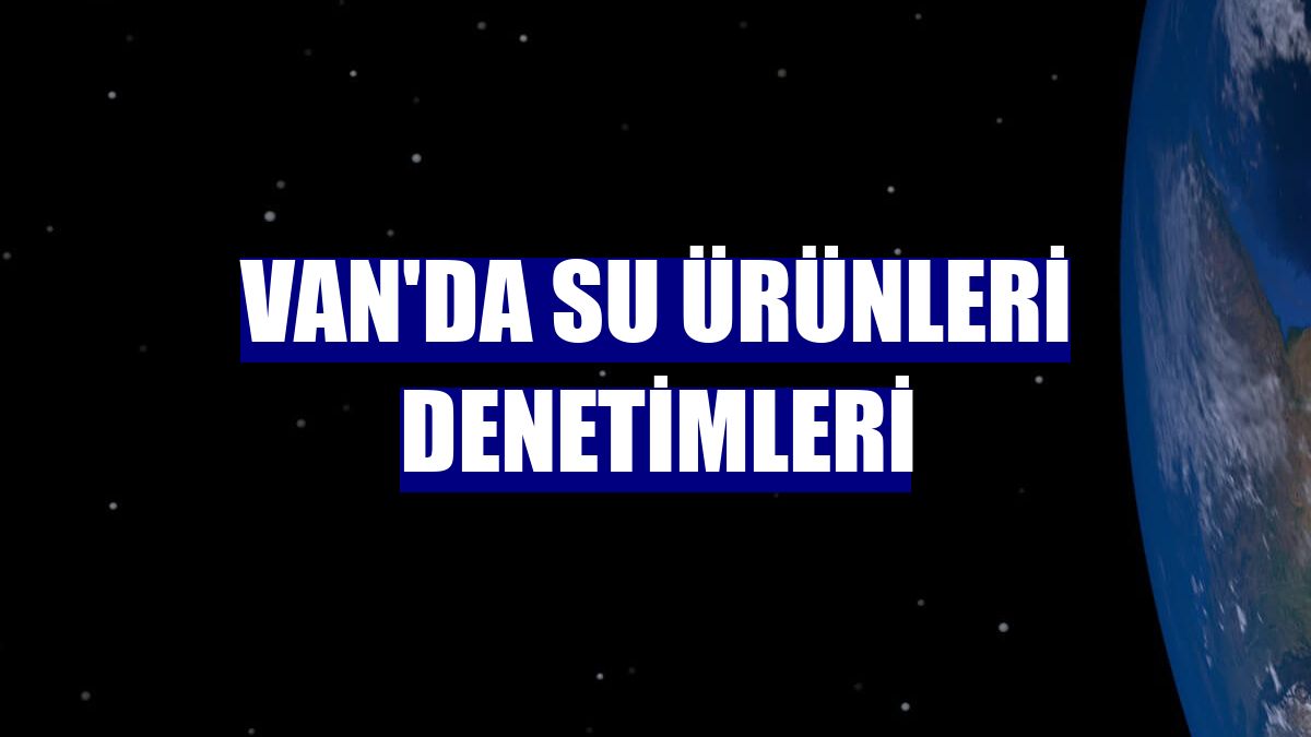 Van'da su ürünleri denetimleri
