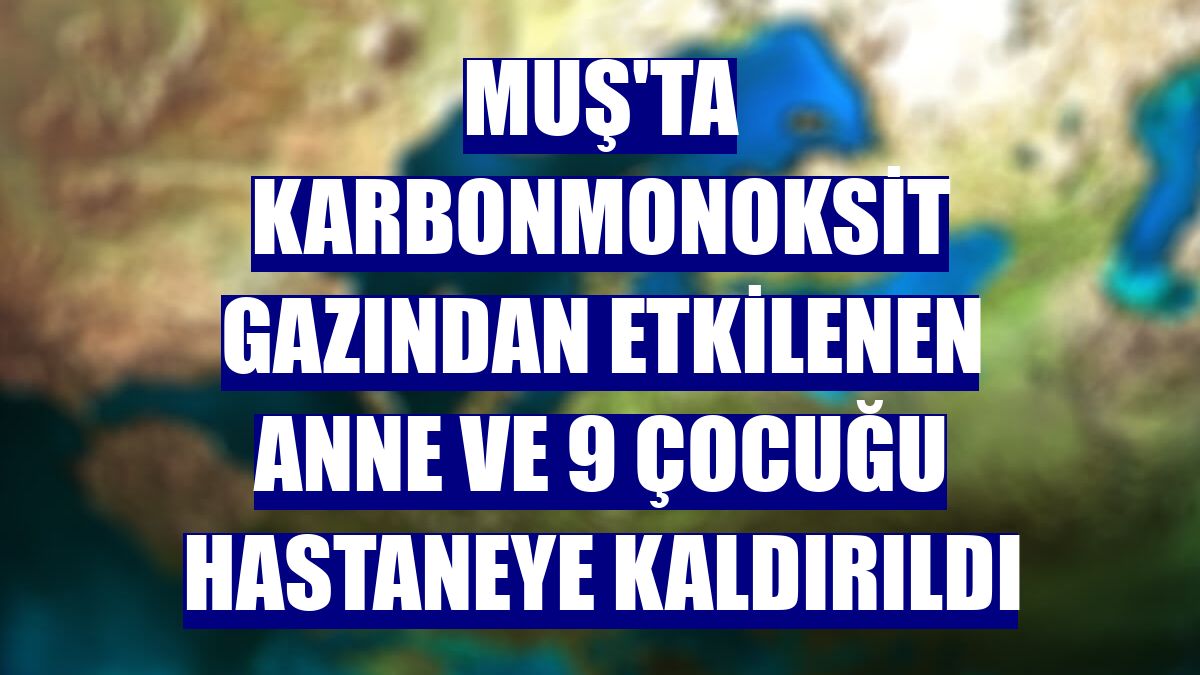 Muş'ta karbonmonoksit gazından etkilenen anne ve 9 çocuğu hastaneye kaldırıldı