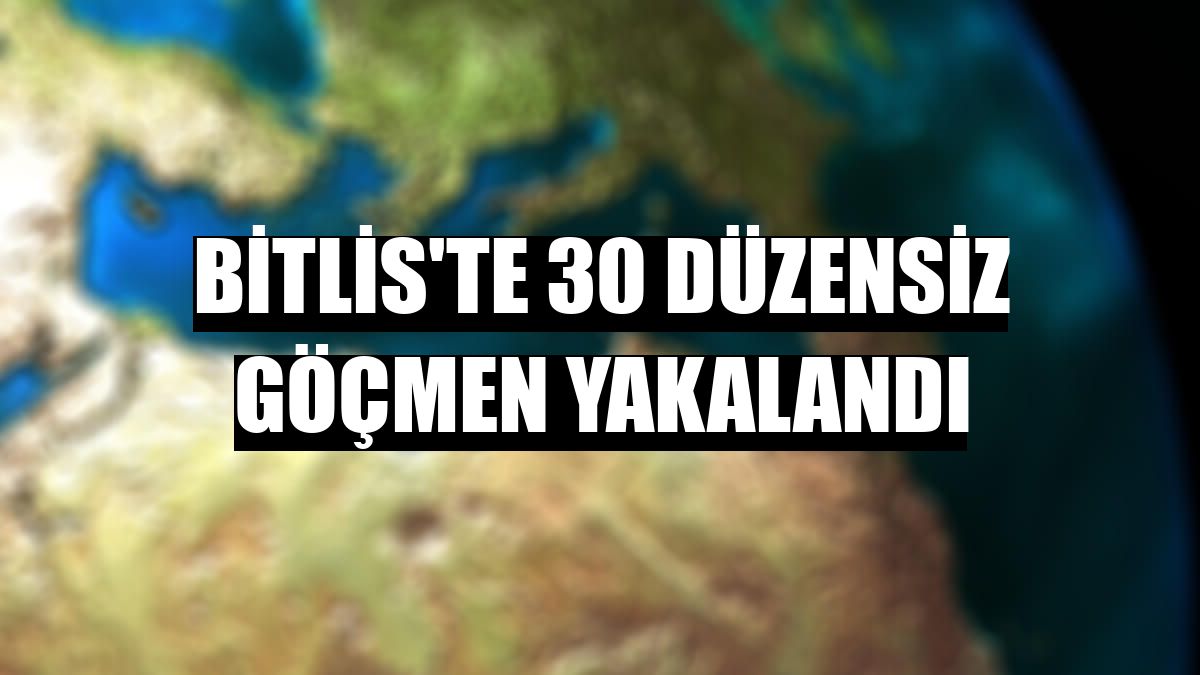Bitlis'te 30 düzensiz göçmen yakalandı