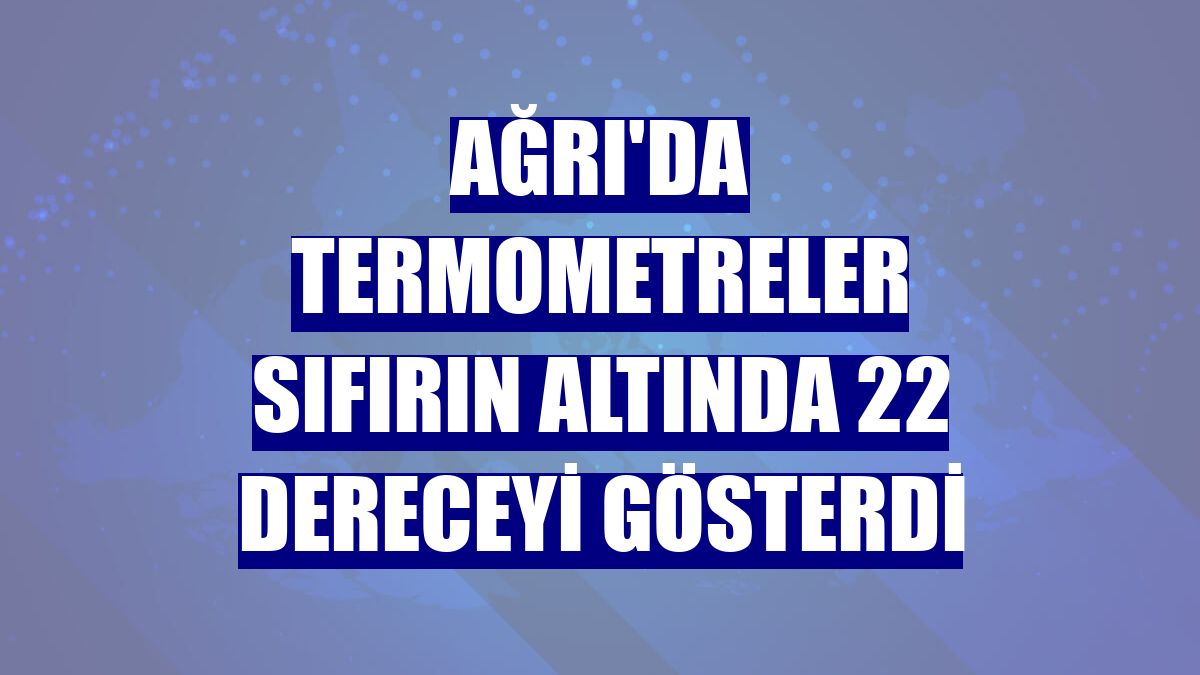 Ağrı'da termometreler sıfırın altında 22 dereceyi gösterdi