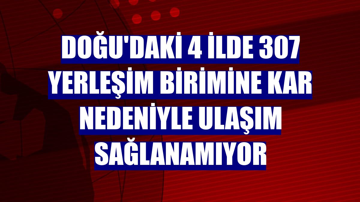 Doğu'daki 4 ilde 307 yerleşim birimine kar nedeniyle ulaşım sağlanamıyor