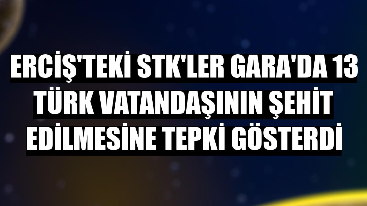 Erciş'teki STK'ler Gara'da 13 Türk vatandaşının şehit edilmesine tepki gösterdi