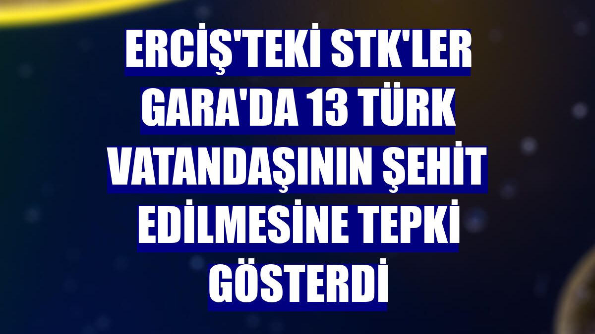 Erciş'teki STK'ler Gara'da 13 Türk vatandaşının şehit edilmesine tepki gösterdi