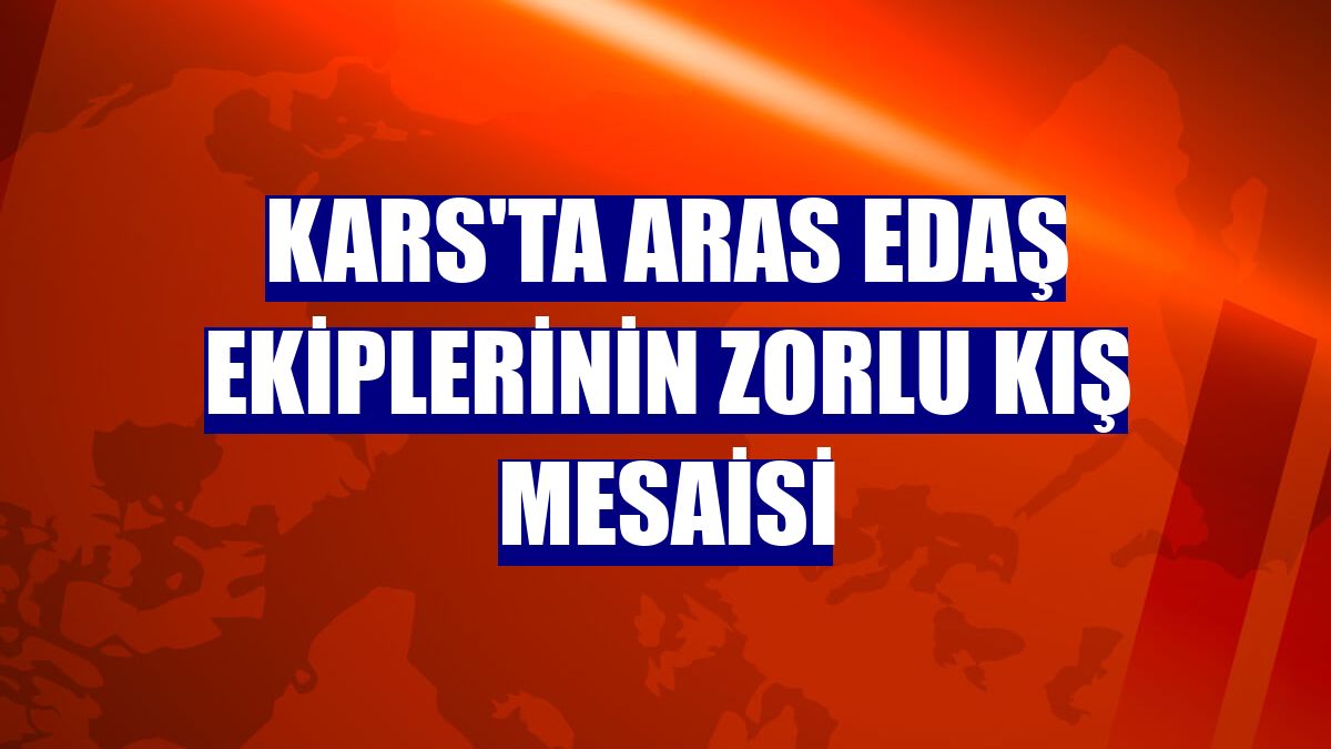 Kars'ta Aras EDAŞ ekiplerinin zorlu kış mesaisi