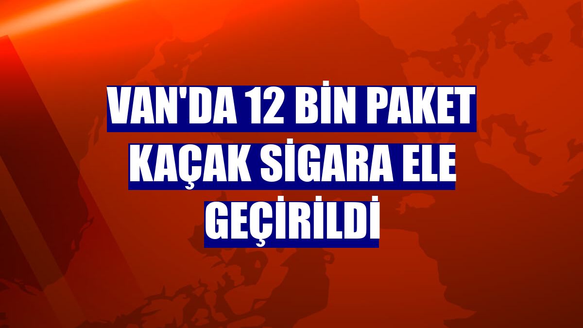 Van'da 12 bin paket kaçak sigara ele geçirildi