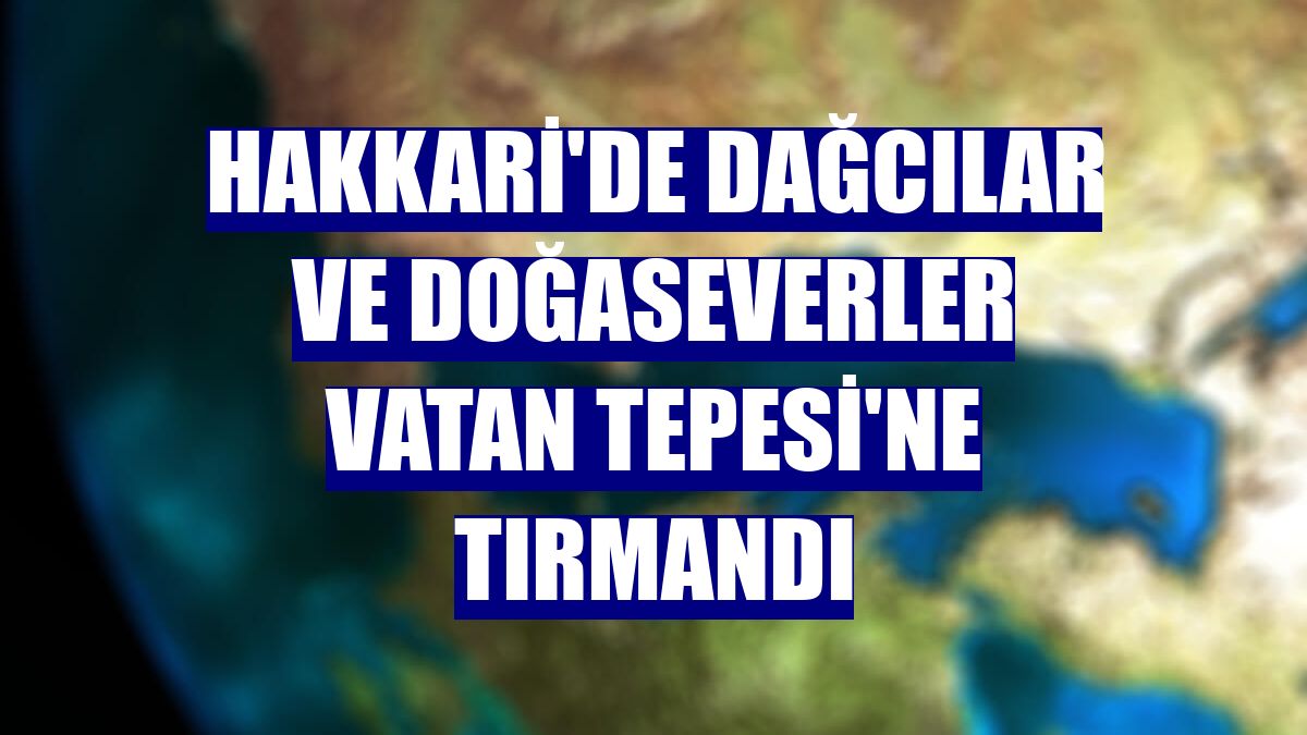 Hakkari'de dağcılar ve doğaseverler Vatan Tepesi'ne tırmandı