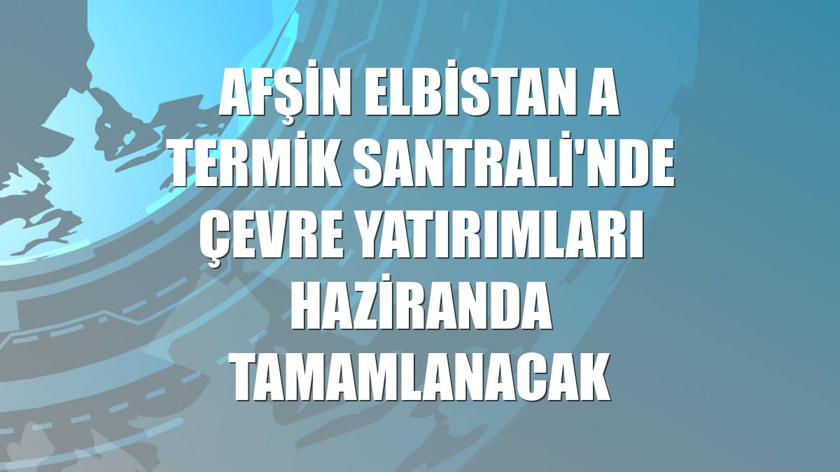 Afşin Elbistan A Termik Santrali'nde çevre yatırımları haziranda tamamlanacak