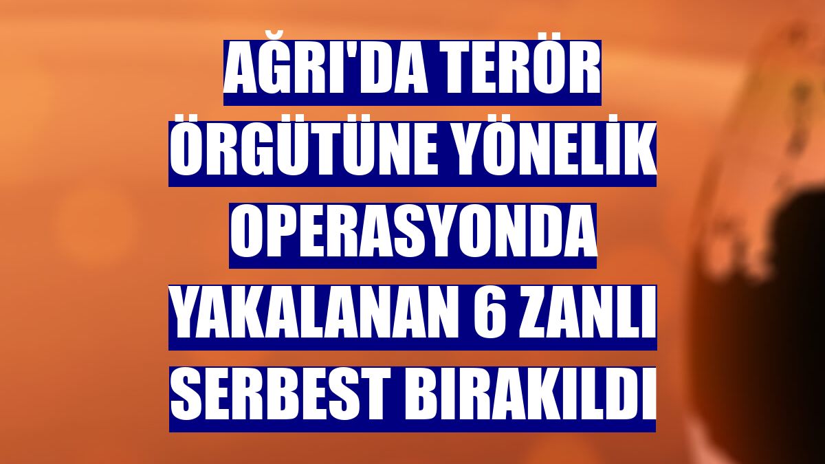Ağrı'da terör örgütüne yönelik operasyonda yakalanan 6 zanlı serbest bırakıldı