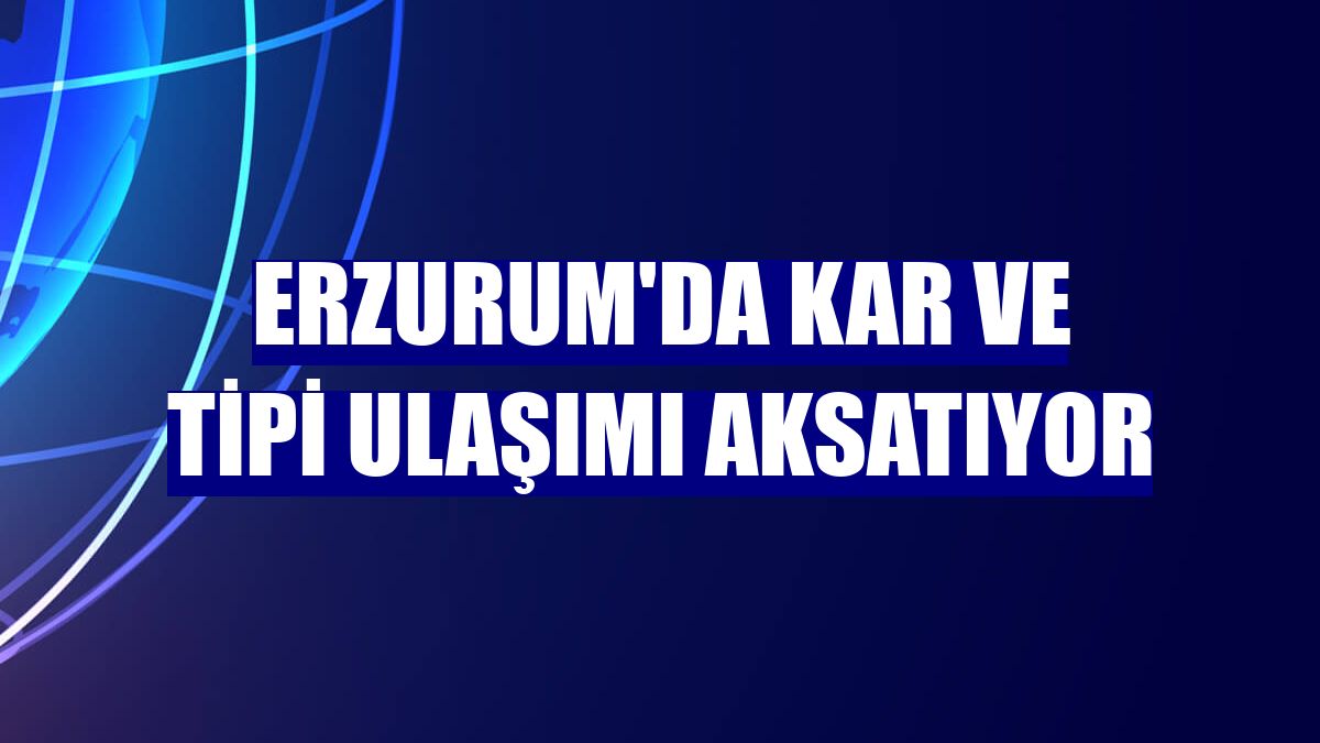 Erzurum'da kar ve tipi ulaşımı aksatıyor