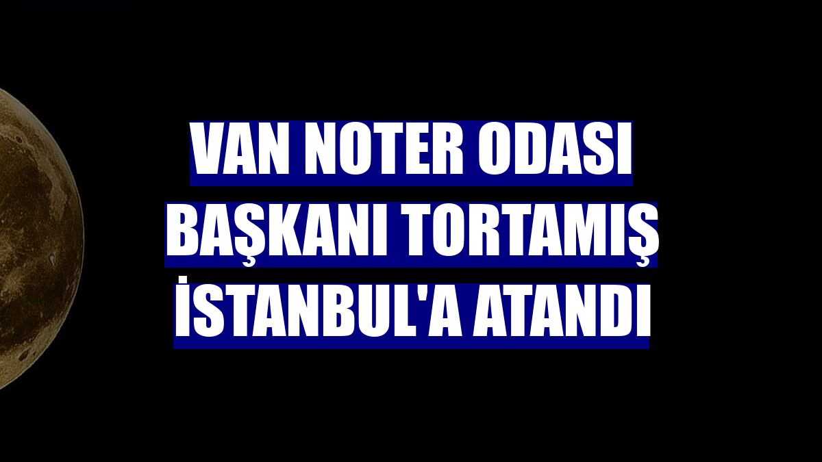 Van Noter Odası Başkanı Tortamış İstanbul'a atandı
