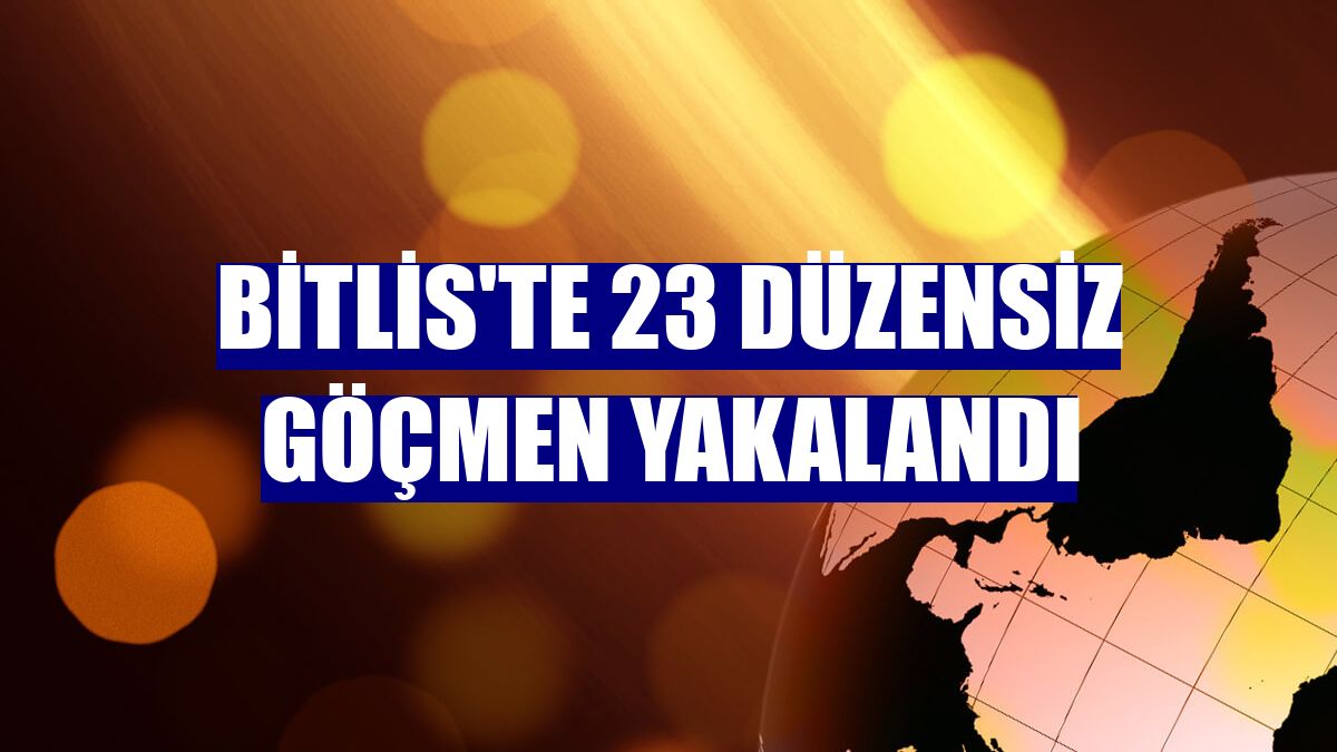 Bitlis'te 23 düzensiz göçmen yakalandı