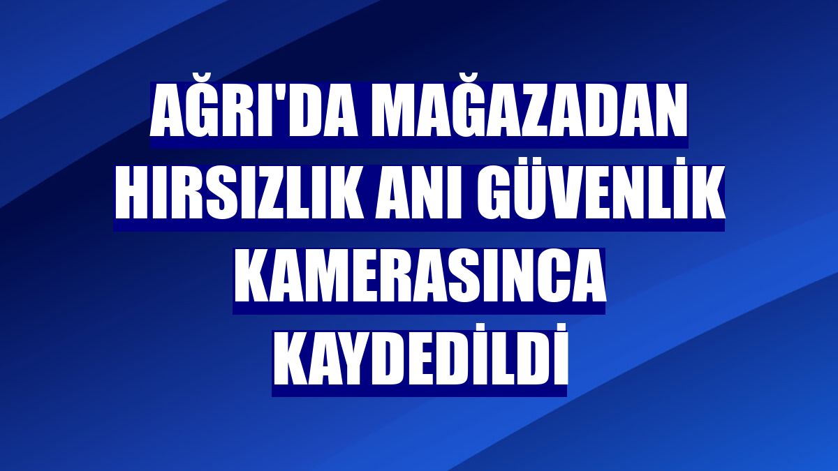 Ağrı'da mağazadan hırsızlık anı güvenlik kamerasınca kaydedildi