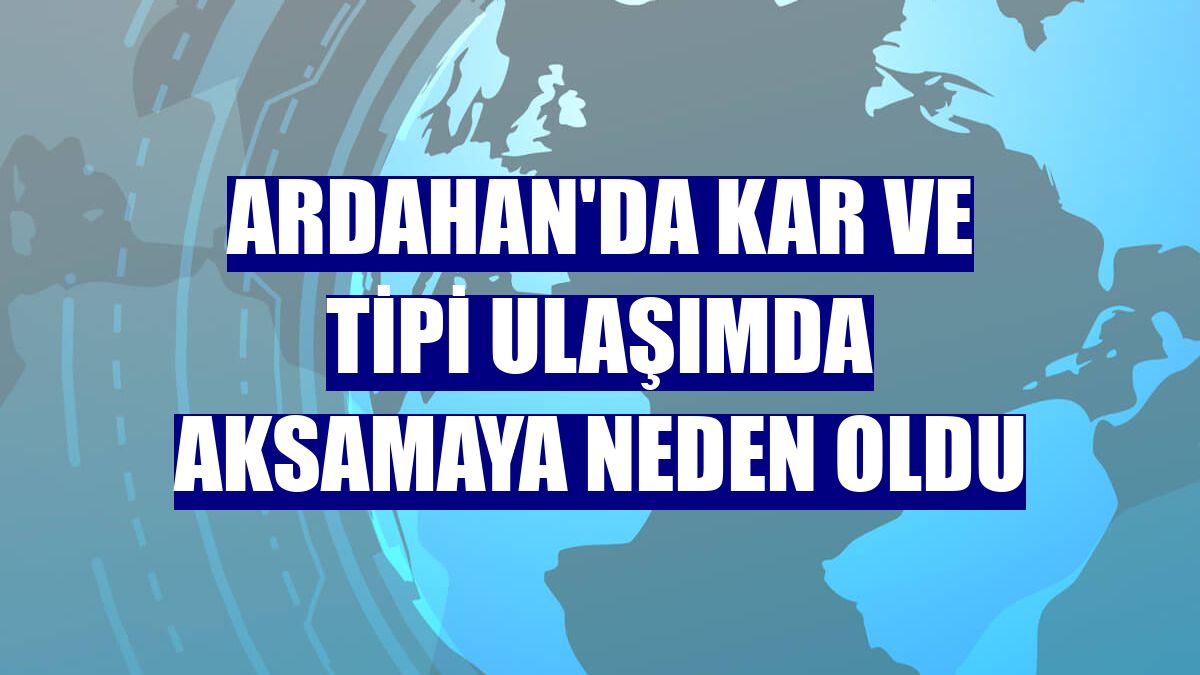 Ardahan'da kar ve tipi ulaşımda aksamaya neden oldu